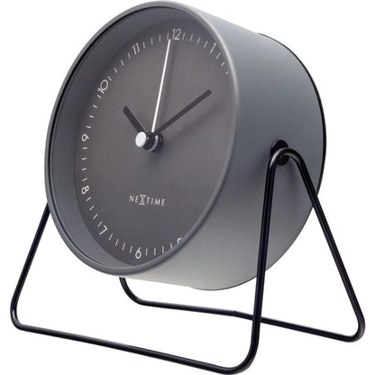 Nextime Ne-5240Gs Wekker Berlin 14X13 Cm Grijs/Metaal