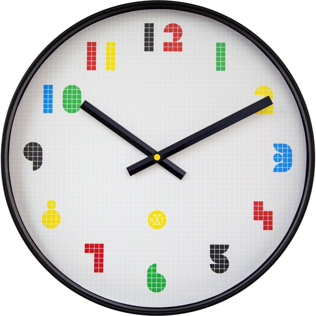 Nextime Nx-7371 Wandklok Bit 35 Cm Zwart/Multikleur