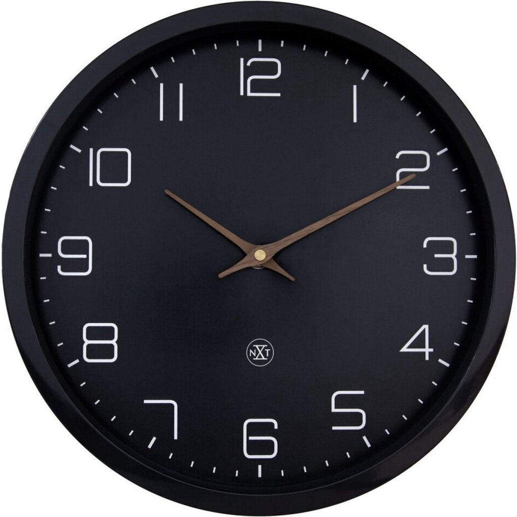 Nextime Nx-7373Zw Wandklok Eco 30 Cm Zwart