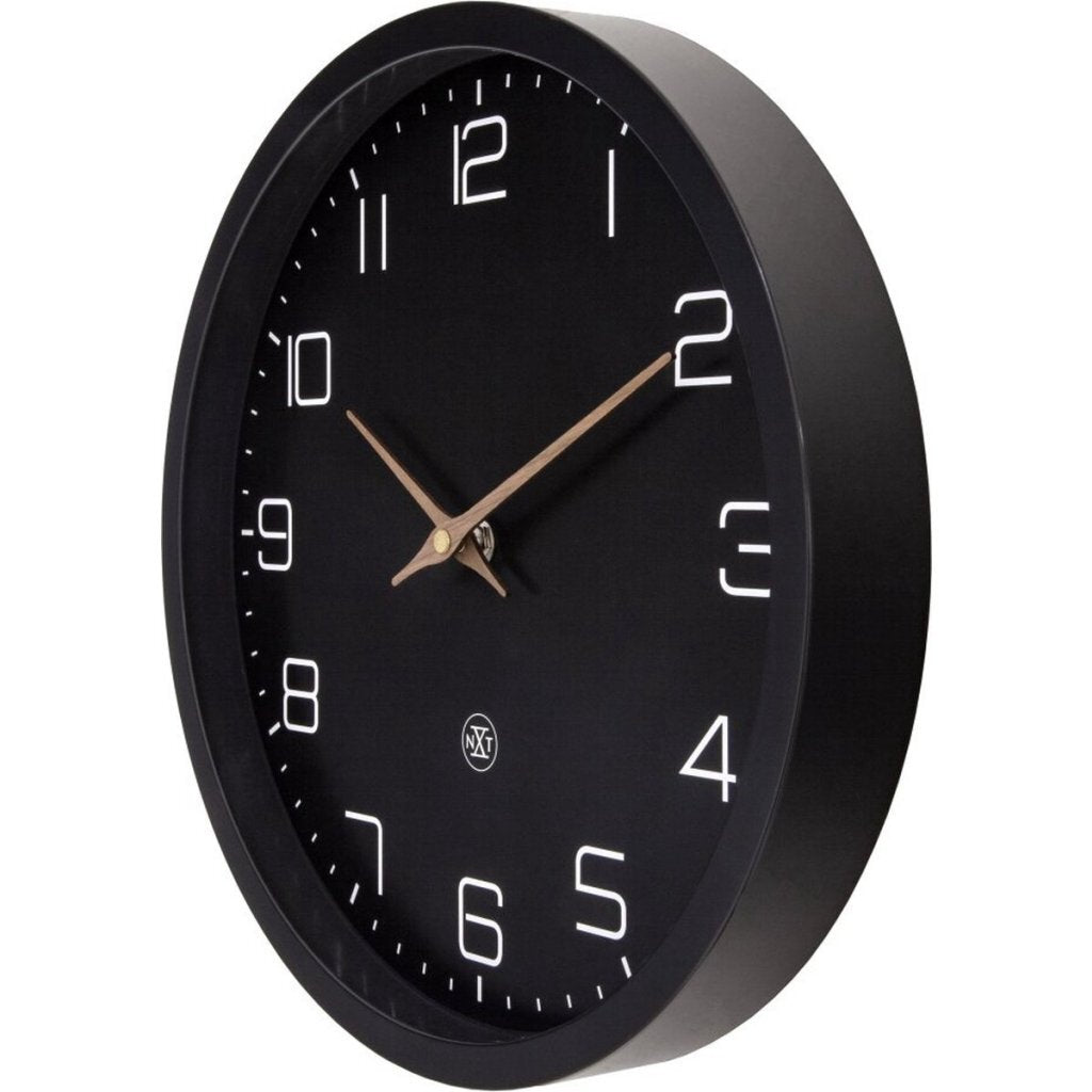 Nextime Nx-7373Zw Wandklok Eco 30 Cm Zwart