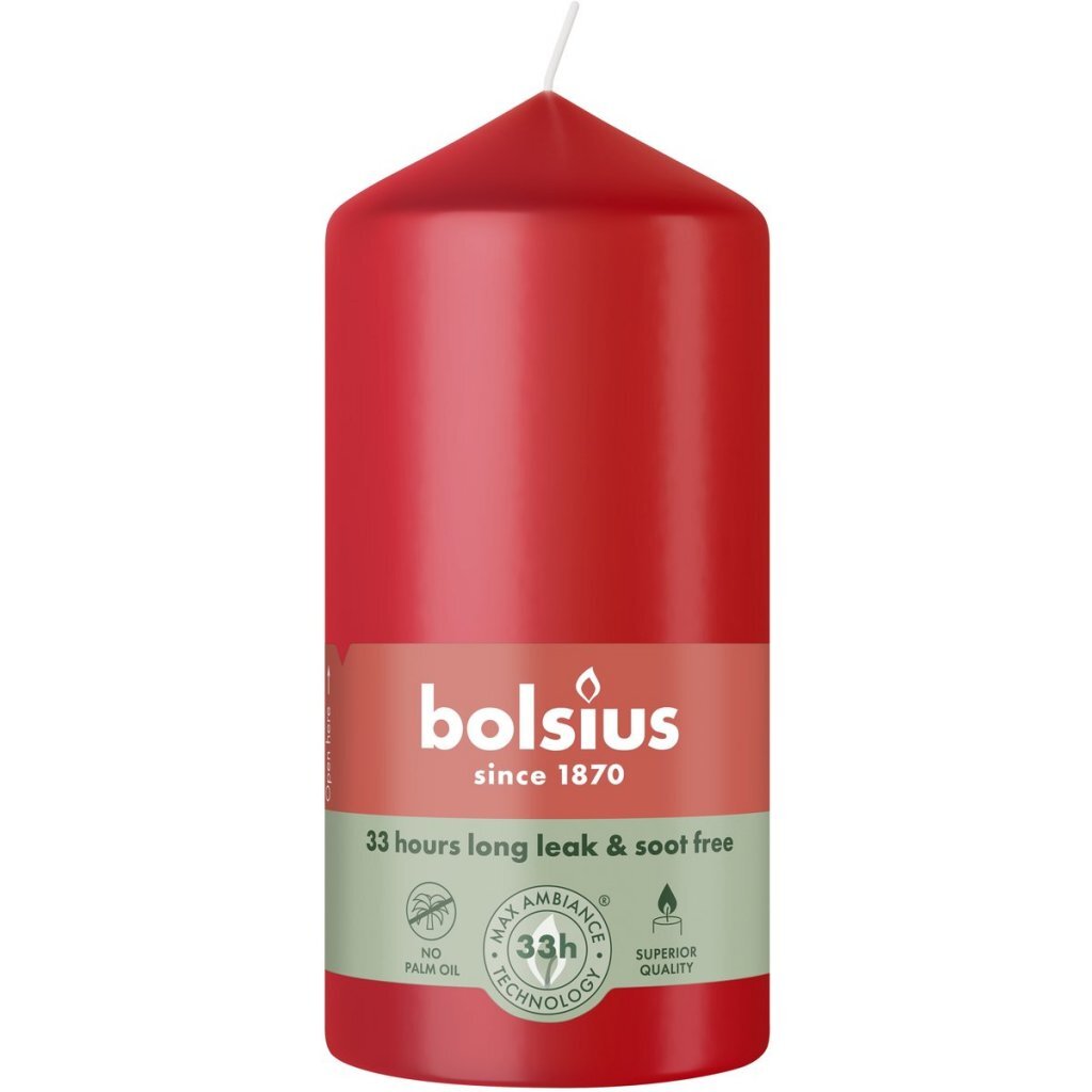 Bolsius Stompkaars 12X5.8 Cm Delicate Red
