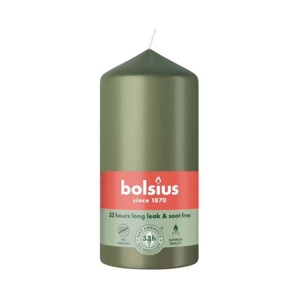 Bolsius Stompkaars 12X5.8 Cm Fresh Olive