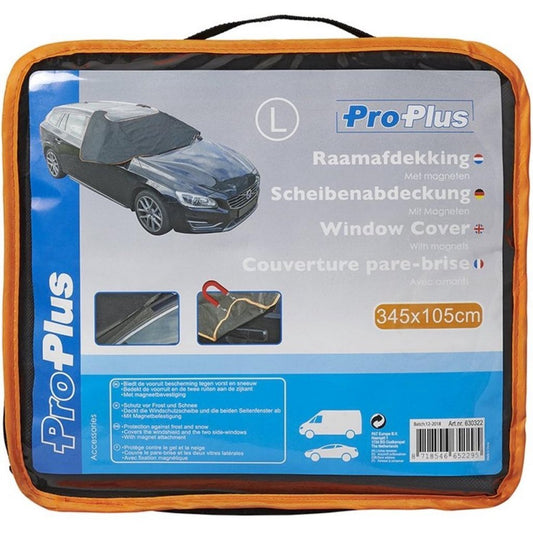 Proplus Raamafdekking Met Magneten 345X105 Cm Zwart/Oranje