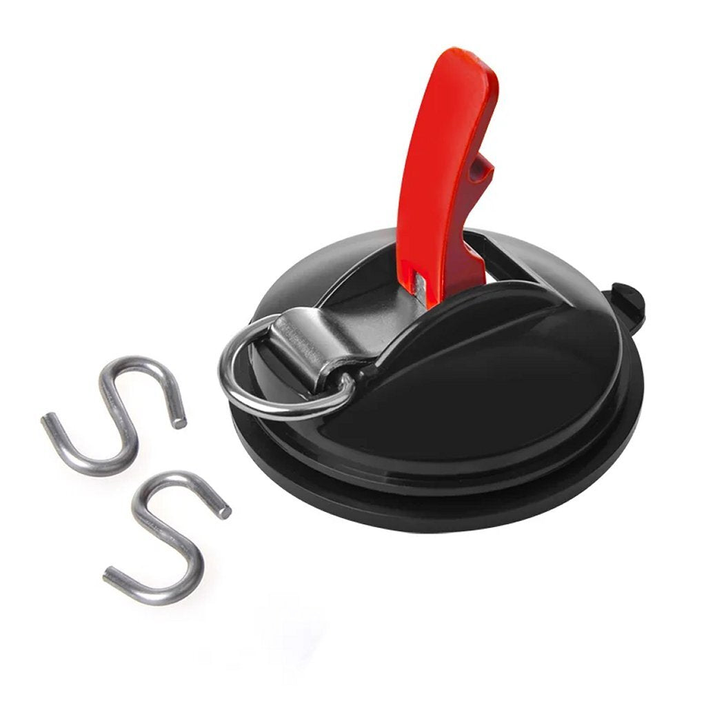 Proplus Zuignapbevestiging Met Ring + 2 S-Haken Zwart/Rood