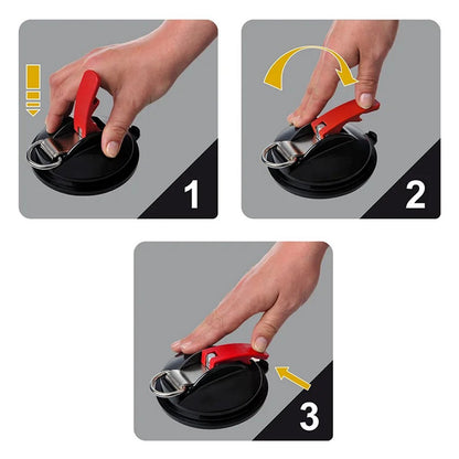 Proplus Zuignapbevestiging Met Ring + 2 S-Haken Zwart/Rood