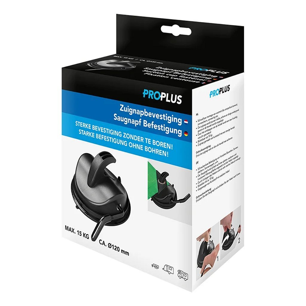 Proplus Zuignapbevestiging 12 Cm Zwart