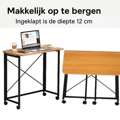 Ceruzo Wandtafel -  80X40X75 Cm - Inklapbaar Tafelblad - Zwart