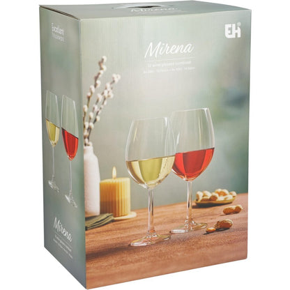 Excellent Houseware Mirena Wijnglazen 12 Stuks Transparant