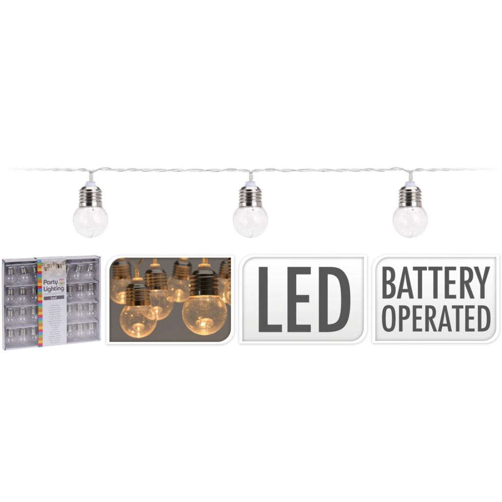 Basic Led Verlichtingsnoer Met 30 Lampjes Warm Wit