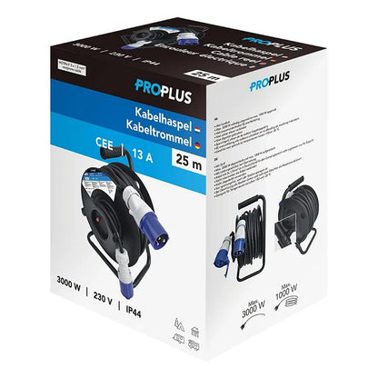 Proplus Kabelhaspel Cee 25 M 3X1,5 Mm&Sup2; Zwart
