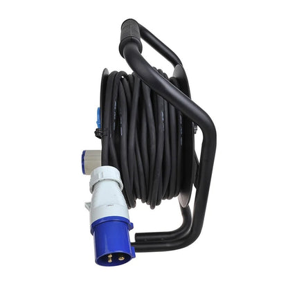Proplus Kabelhaspel Cee 25 M 3X1,5 Mm&Sup2; (2X Schuko + 1X Cee) Zwart