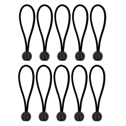 Proplus Tentspanner Elastisch 15 Cm Met Plastic Bal 10 Stuks Zwart