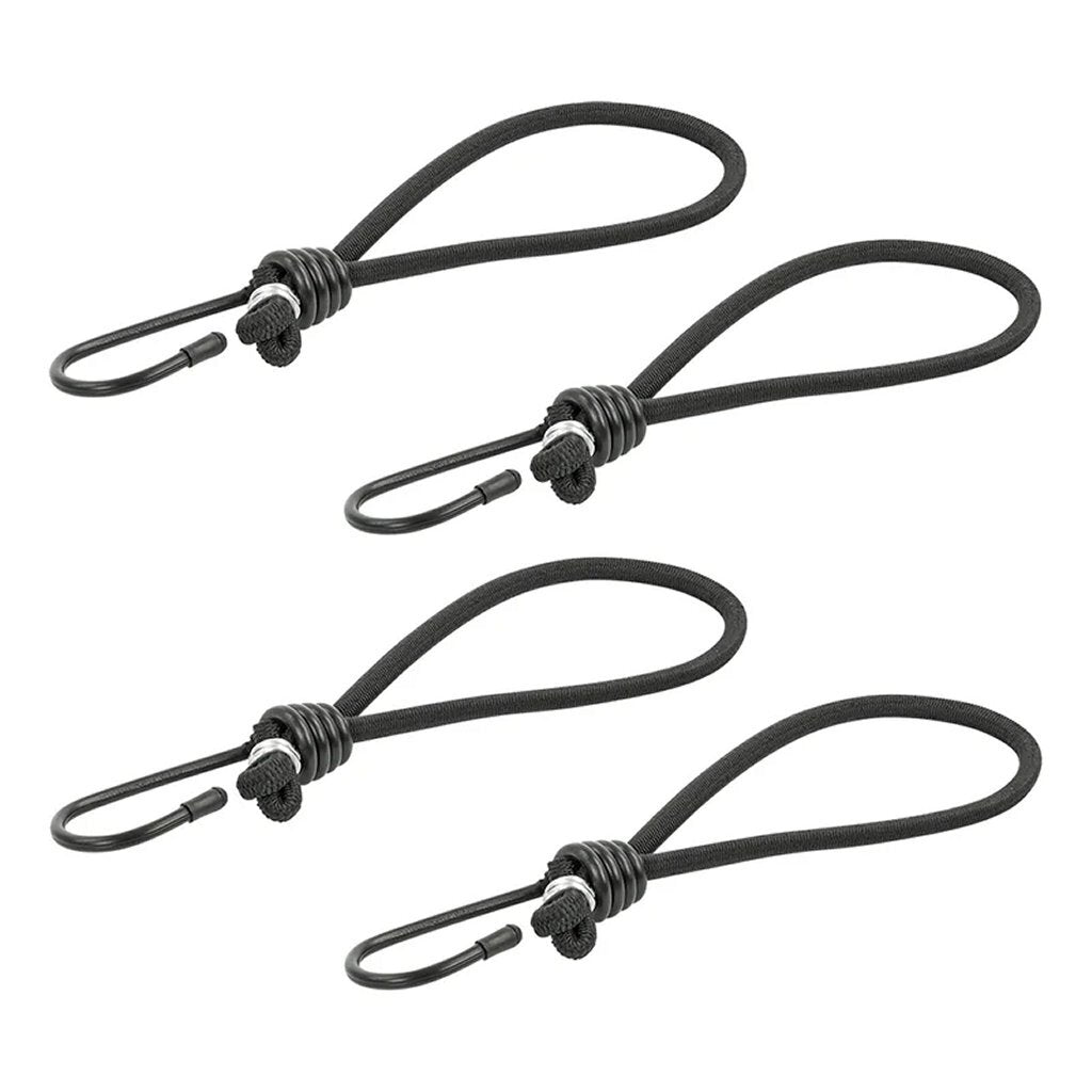 Proplus Elastische Tentspanners Met Haak Zwart 4 Stuks
