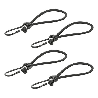 Proplus Elastische Tentspanners Met Haak Zwart 4 Stuks