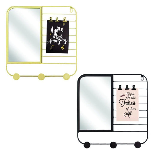 Overige Merken Decoratie Wandrek 32X2X33 Cm Metaal/Zwart/Goud Assorti