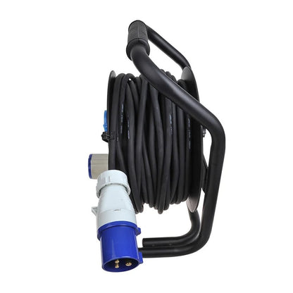 Proplus Kabelhaspel Cee 25 M 3X2,5 Mm&Sup2; (2X Schuko + 1X Cee) Zwart