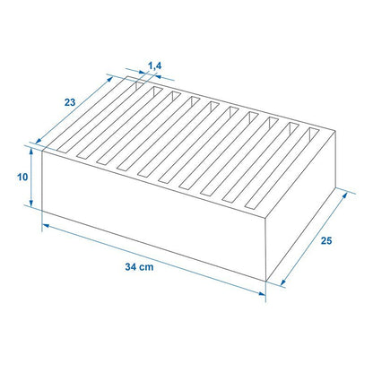 Proplus Bordenhouder 34X25X14 Cm Geschikt Voor 10 Borden Caravan Organizer Zwart