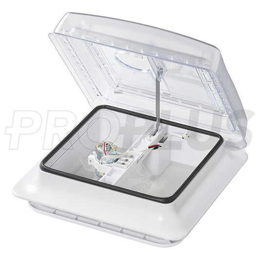 Proplus Dakluik 280 X 280 Mm Zonder Permanente Ventilatie Transparant Met Ventilator
