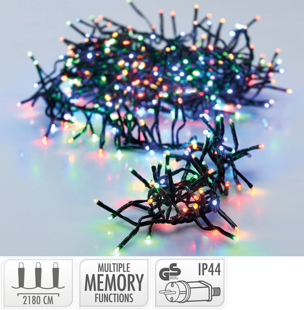 S.i.a. Kerstverlichting Cluster Multicolor 21,8M Binnen En Buiten 3000 Led'S