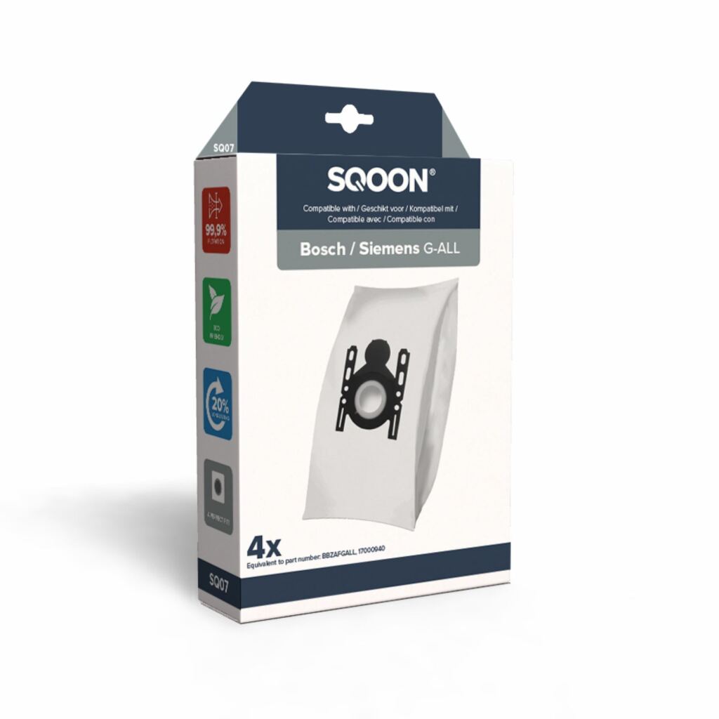 Overige Merken Sqoon Stofzuigerzakken Voor Bosch/Siemens G-All 4 Stuks