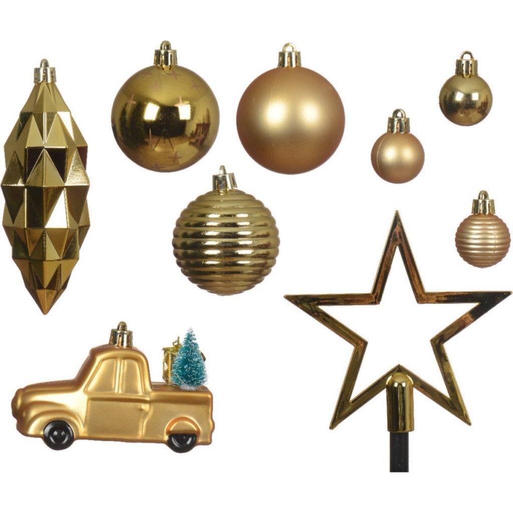 Decoris Kerstboom Decoratie 67-Delig Goud