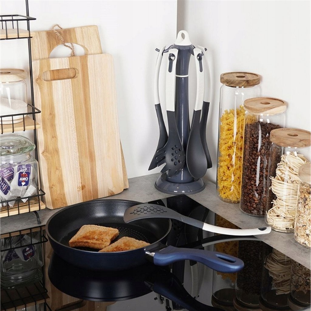 Excellent Houseware Keukengerei 6-Delig Grijs/Wit
