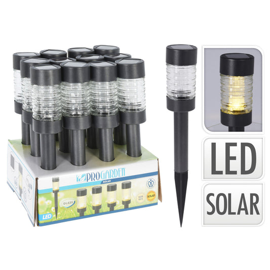 Pro Garden Solarlamp Antraciet Rvs &Amp; Glas