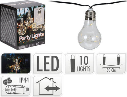 Pro Garden Feestverlichting 10Lampjes Warm Wit
