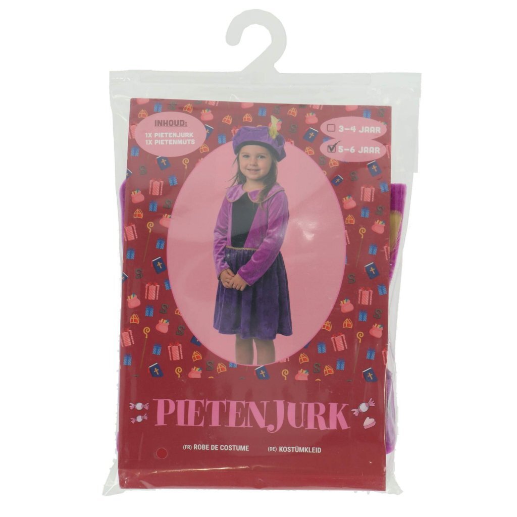 Overige Merken Pietenjurk Paars Met Sterren 5-6 Jaar