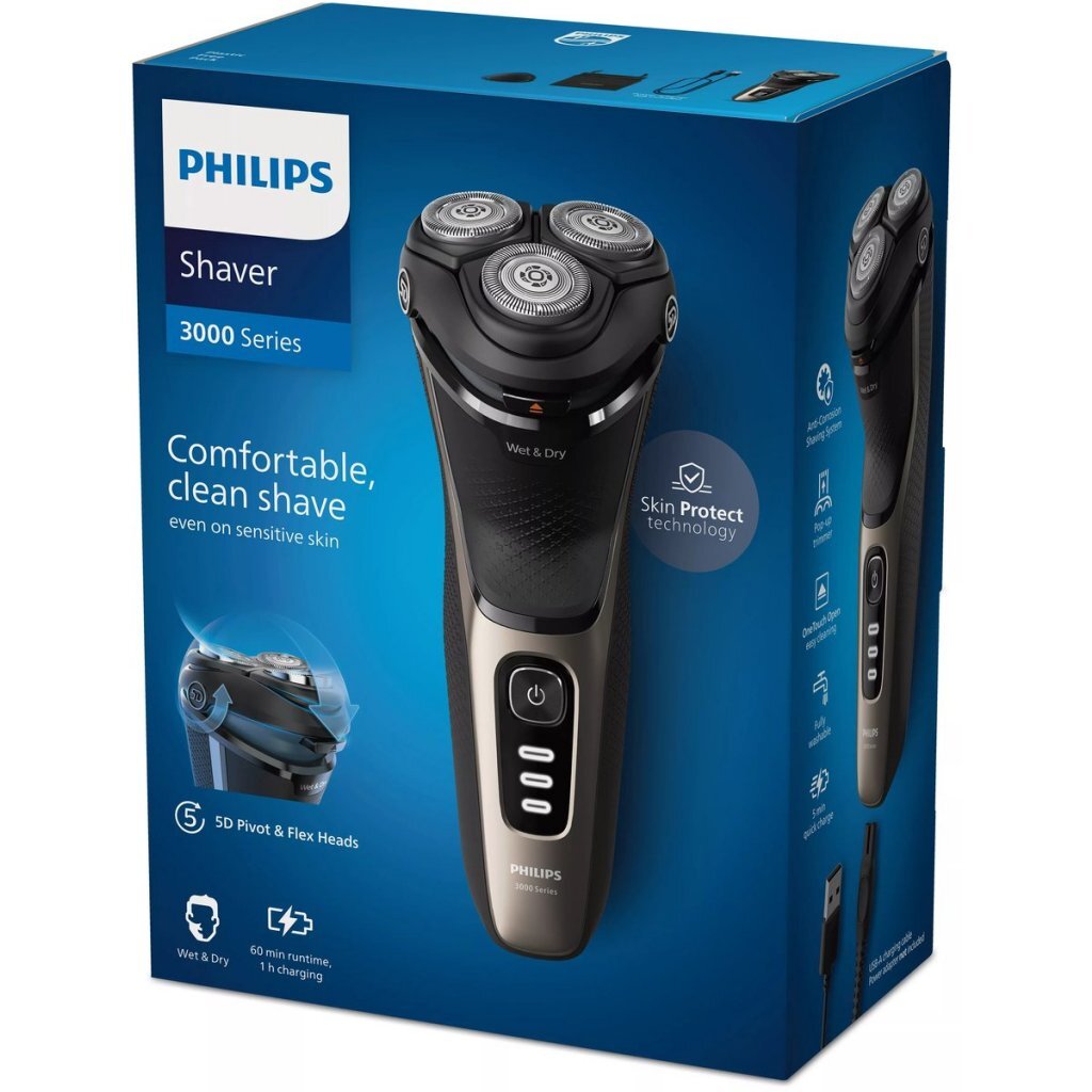 Philips S3242/12 3000 Series Scheerapparaat Zwart/Zilver