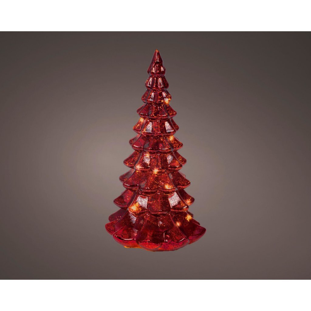 Overige Merken Glazen Micro Led Boom 10X21 Cm Rood