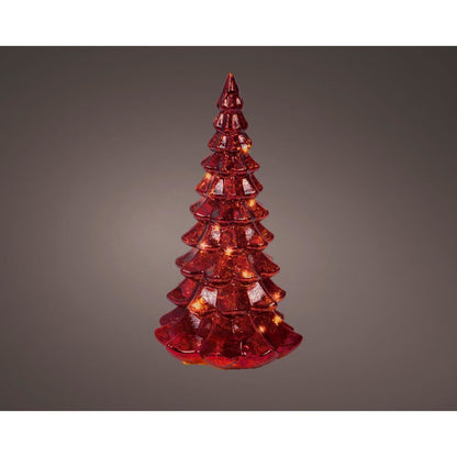 Overige Merken Glazen Micro Led Boom 10X21 Cm Rood