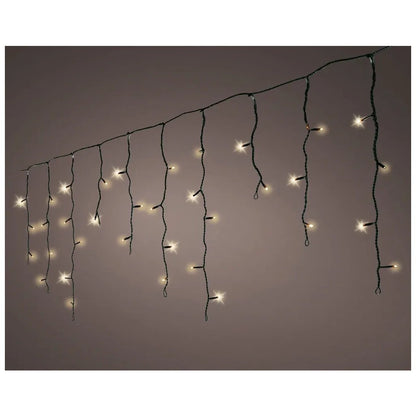 Lumineo Led Snoer Icicle Twinkle 119 Led'S 500 Cm Soft Gold Zwart