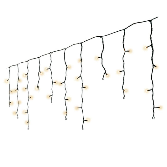 Lumineo Led Icicle Twinkel 259 Leds 11 M Zwart Soft Gold Licht