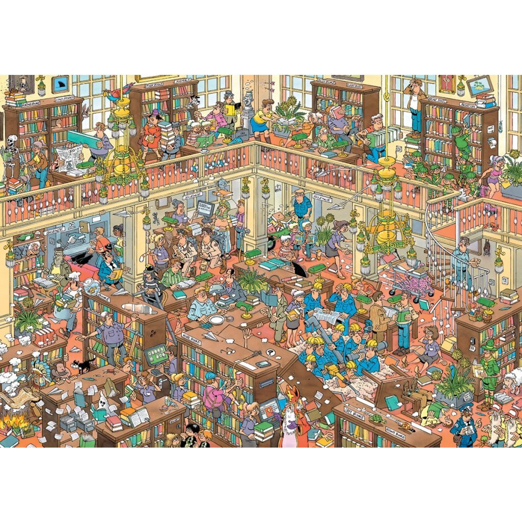 Jumbo Puzzel Jan Van Haasteren De Bibliotheek 500 Xl Stukjes + Poster