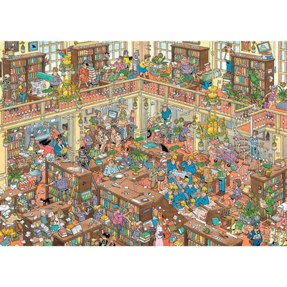 Jumbo Puzzel Jan Van Haasteren De Bibliotheek 500 Xl Stukjes + Poster