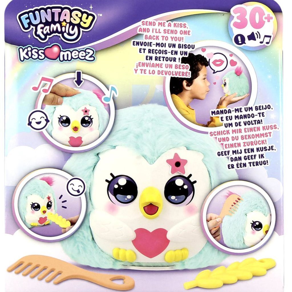 Jumbo Funtasy Family Knuffel Kiss Meez Uil + Geluid