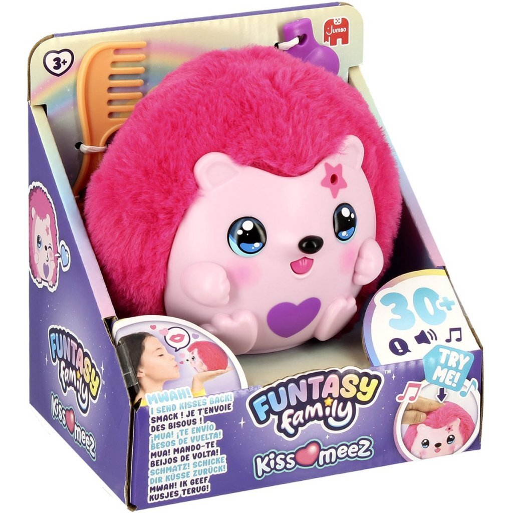 Jumbo Funtasy Family Knuffel Kiss Meez Egel + Geluid