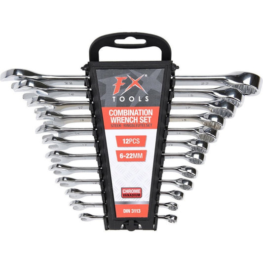 Fx Tools Steekringsleutelset 6-22 Mm 12-Delig Staal