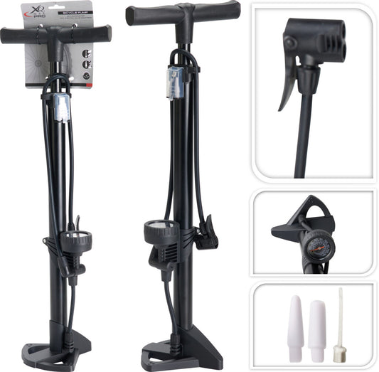 Excellent Houseware Fietspomp Staand 60Cm Zwart