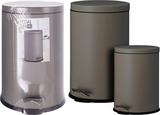 Excellent Houseware Pedaalemmer Set 20L &Amp; 5L Brons