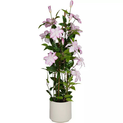 Overige Merken Kunstplant Clematis 98X35 Cm Groen/Roze
