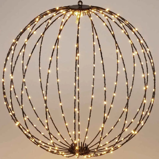 S.i.a. Decoratie Led Bal 60 Cm 400 Led'S Warm Wit Zwart