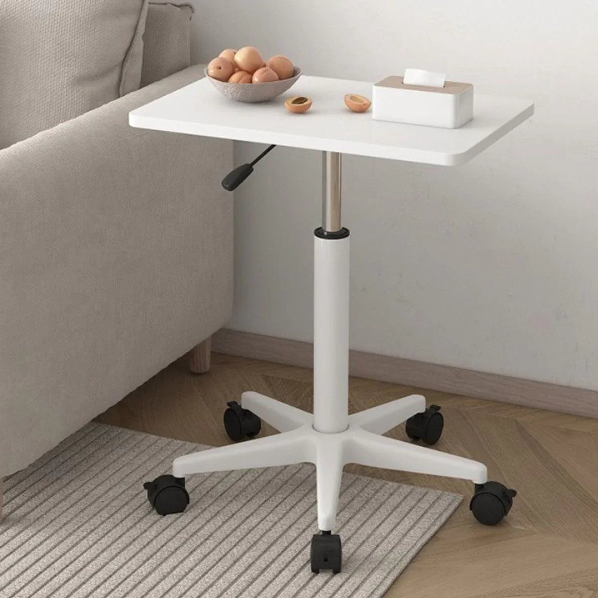 Ceruzo Bijzettafel - Hoogte Verstelbaar - Gasveer - Wit