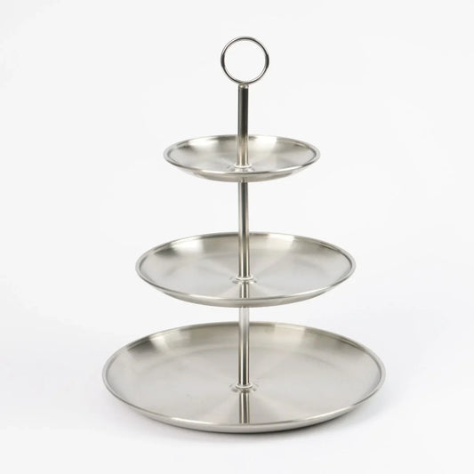 Ceruzo Etagere - 3 Laags - Rvs - D26 X H34 Cm