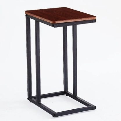 Ceruzo Bijzettafel - Banktafeltje - Metaal En Mdf - Bruin
