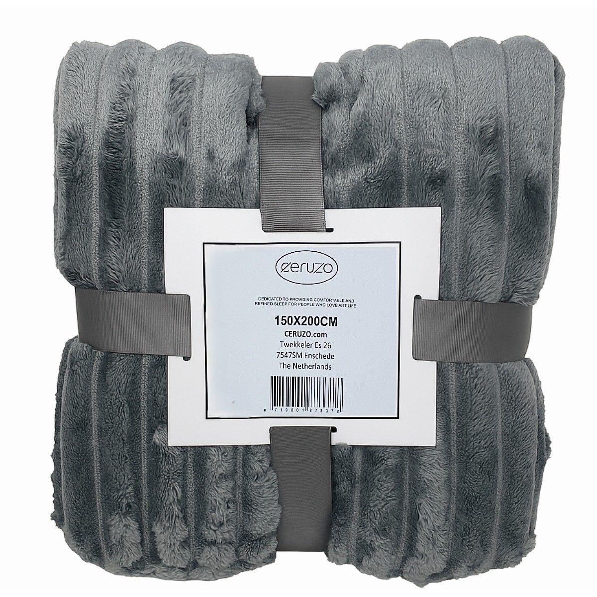 Ceruzo Fleece Deken - 150X200 Cm - Grijs