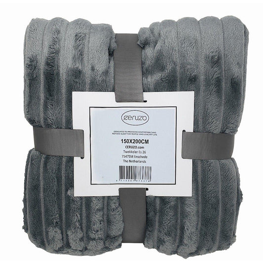 Ceruzo Fleece Deken - 150X200 Cm - Grijs