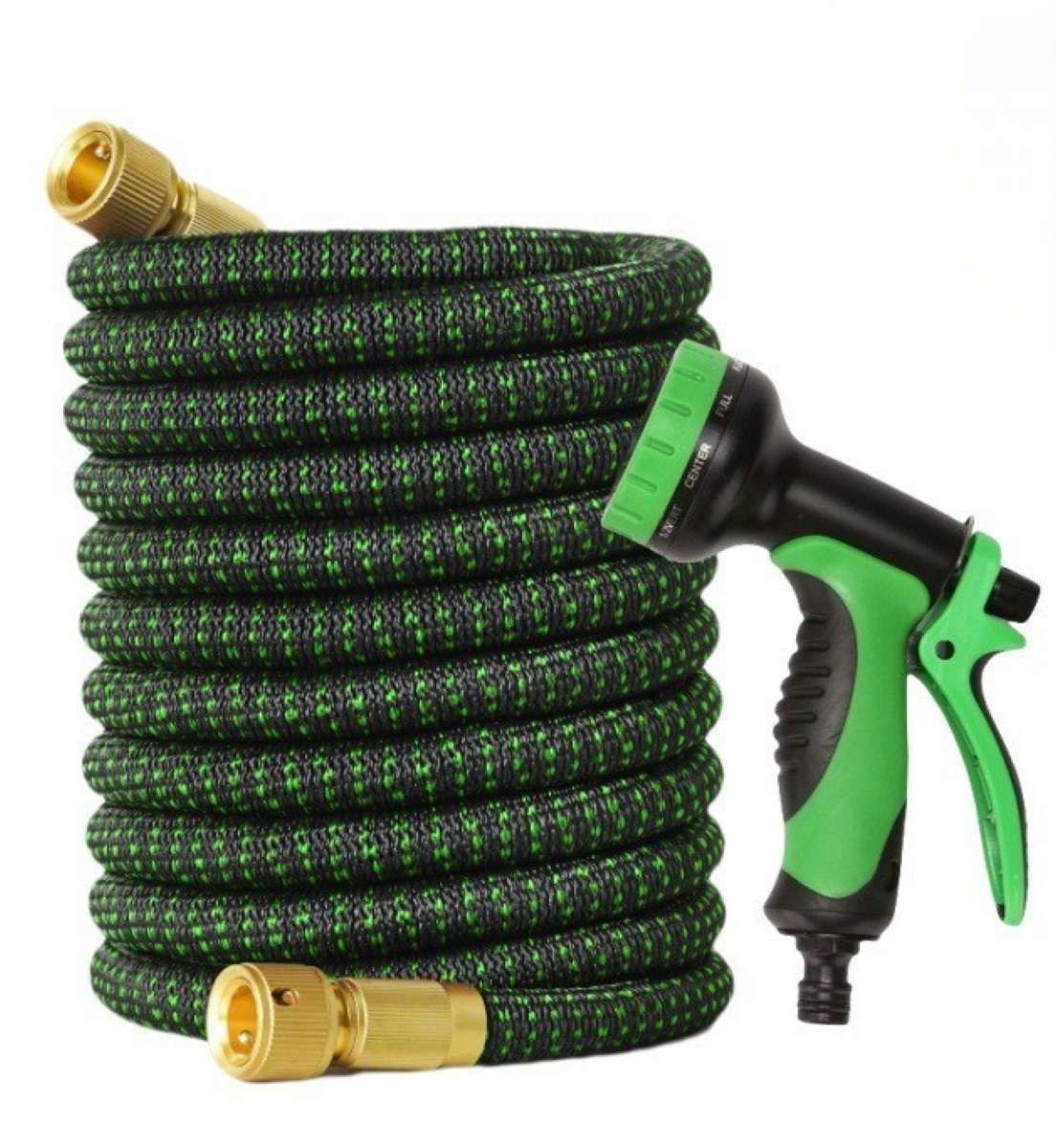 Ceruzo Flexibele Tuinslang Tot 30 Meter - Met Sproeikop En Slanghouder