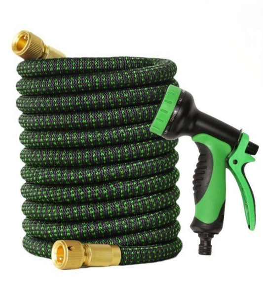 Ceruzo Flexibele Tuinslang Tot 30 Meter - Met Sproeikop En Slanghouder